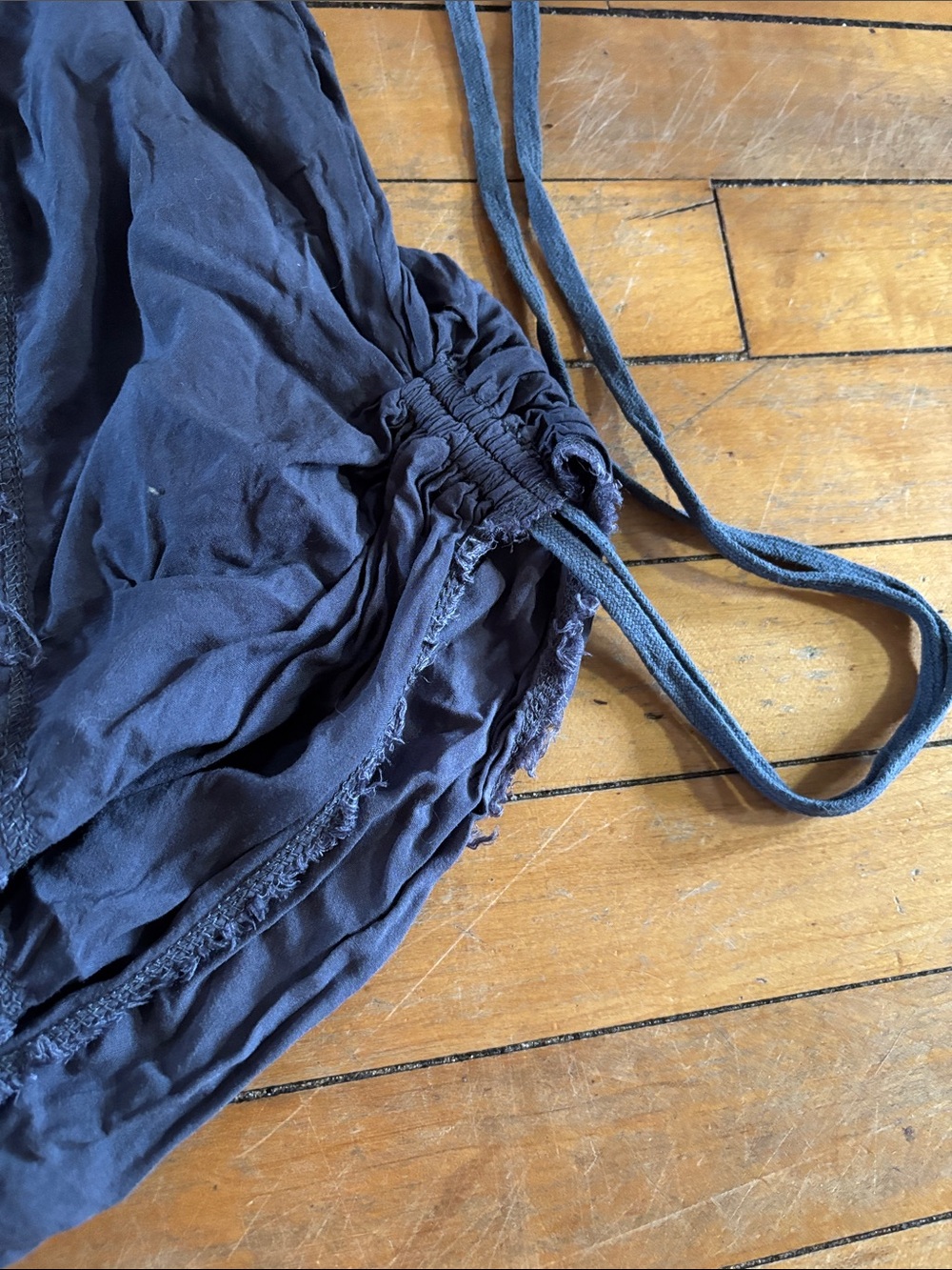Womens Navy Racerback Tank Dress with Button Detail - Picture 9 of 11